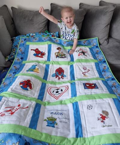 Photo of Zack Ms quilt