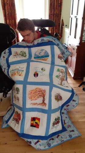 Photo of Jonathan Ps quilt