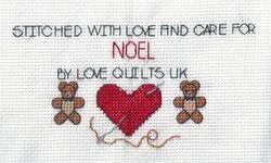Cross stitch square for Noel T's quilt