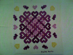 Cross stitch square for Olivia B's quilt