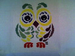 Cross stitch square for Kia M's quilt