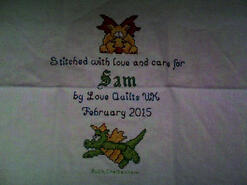 Cross stitch square for Sam R's quilt