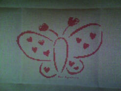 Cross stitch square for Isobella B's quilt