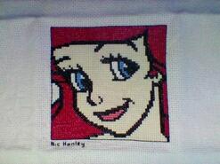 Cross stitch square for Harriette H's quilt