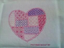 Cross stitch square for Suzi G's quilt