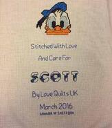Cross stitch square for Scott J's quilt