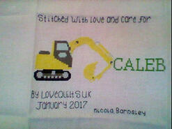 Cross stitch square for Caleb C's quilt