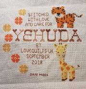 Cross stitch square for Yehuda M's quilt