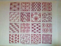 Cross stitch square for Poppy E's quilt