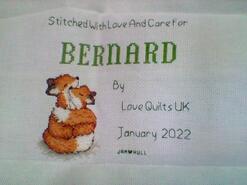 Cross stitch square for Bernard B's quilt