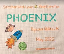 Cross stitch square for Phoenix G's quilt