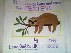 Cross stitch square for Desteni S's quilt