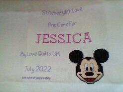 Cross stitch square for Jessica E's quilt