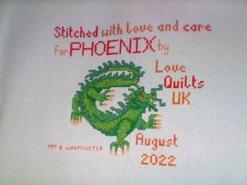Cross stitch square for Phoenix's quilt