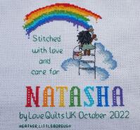 Cross stitch square for Natasha's quilt