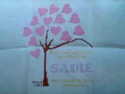 Cross stitch square for Sadie S's quilt