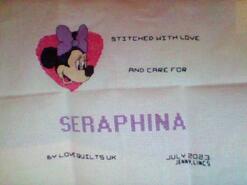 Cross stitch square for Seraphina A's quilt