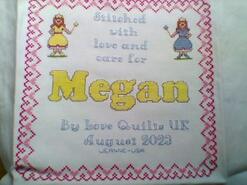 Cross stitch square for Megan E's quilt