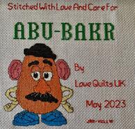 Cross stitch square for Abu-bakr's quilt