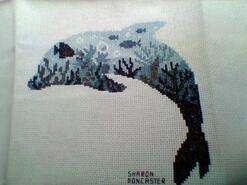 Cross stitch square for Ezra R's quilt