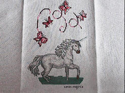Cross stitch square for Georgia M's quilt