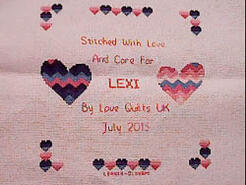 Cross stitch square for Lexi H's quilt