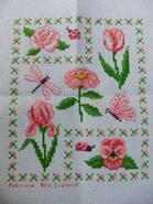 Cross stitch square for Rhea T's quilt