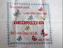 Cross stitch square for Georgina P's quilt