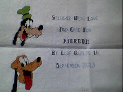 Cross stitch square for Riordan S's quilt