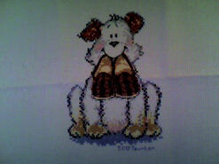 Cross stitch square for Teddy T's quilt