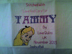 Cross stitch square for Tammy O's quilt