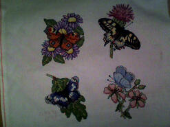 Cross stitch square for Ella B's quilt