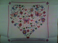 Cross stitch square for Ella B's quilt