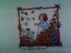 Cross stitch square for Ella B's quilt