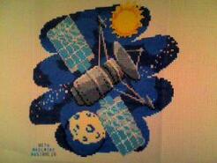 Cross stitch square for Luke S's quilt