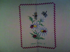 Cross stitch square for Daisy L's quilt