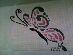 Cross stitch square for Isabella S's quilt