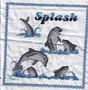 Cross stitch square for Evan's quilt