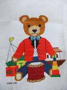 Cross stitch square for Archie J's quilt