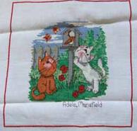 Cross stitch square for Georgia C's quilt
