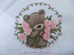 Cross stitch square for Archie J's quilt