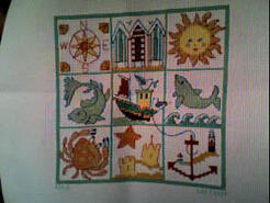 Cross stitch square for Isla W's quilt