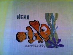 Cross stitch square for Blakely A's quilt