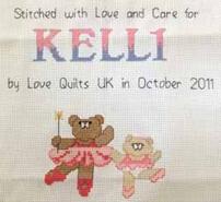 Cross stitch square for Kelli G 's quilt