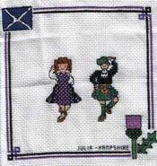 Cross stitch square for Kelli G 's quilt