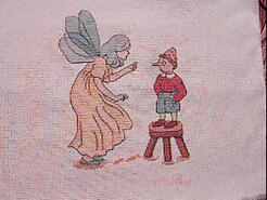 Cross stitch square for Lillie's quilt