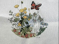 Cross stitch square for Isla S's quilt