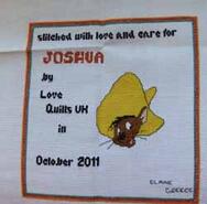 Cross stitch square for Joshua D 's quilt
