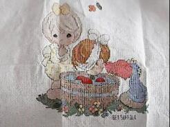 Cross stitch square for Evelyn G's quilt