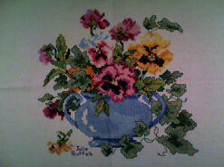 Cross stitch square for Phoebe M's quilt